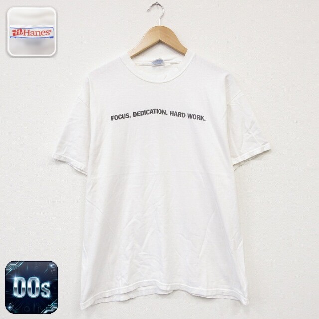 ヘインズ 00s 半袖Tシャツ FOCUS ホワイト メンズL相当 | 古着