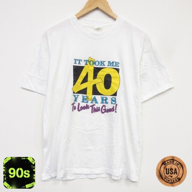 90s 半袖Tシャツ ホワイト メンズL相当 | 古着
