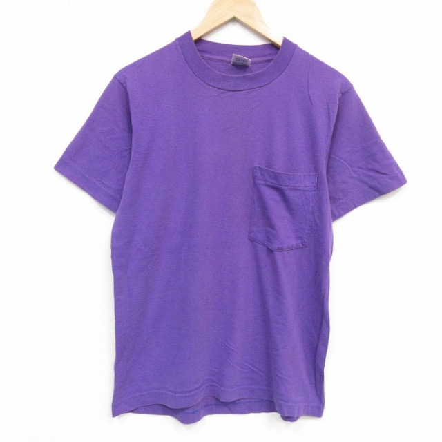 BVD 90s 半袖Tシャツ 胸ポケット付き パープル メンズM相当 | 古着