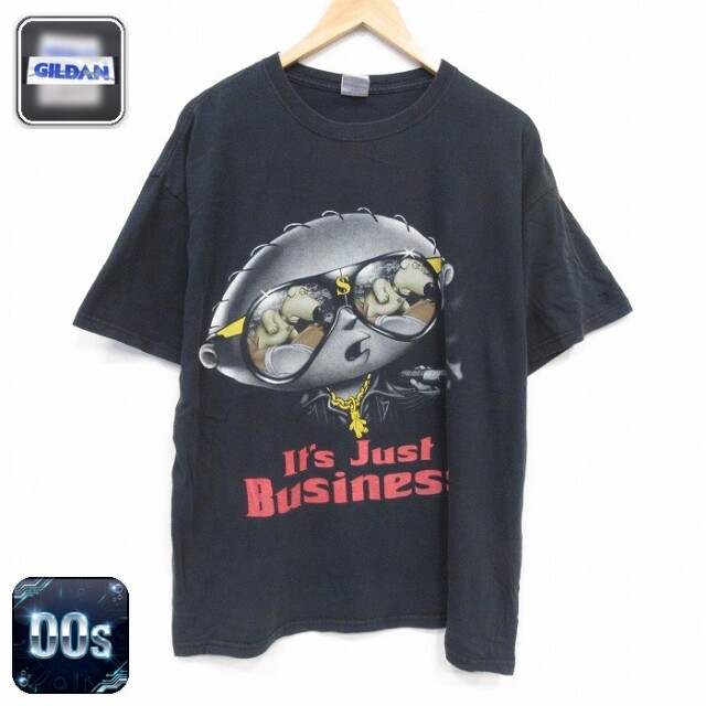 00s 半袖Tシャツ ファミリーガイ ブラック メンズXL相当 | 古着