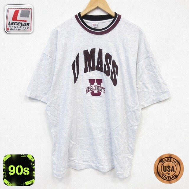 90s 半袖Tシャツ マサチューセッツカレッジ グレー メンズXL相当 | 古着
