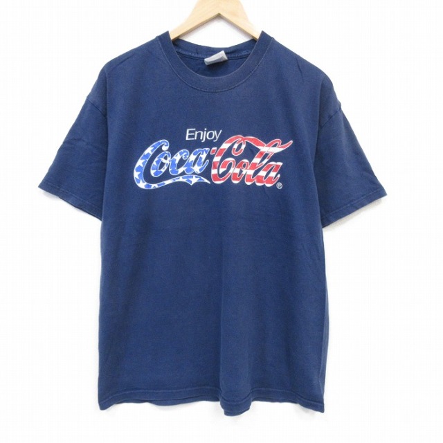 ヘインズ 00s 半袖Tシャツ コカコーラ ネイビー メンズL相当 | 古着