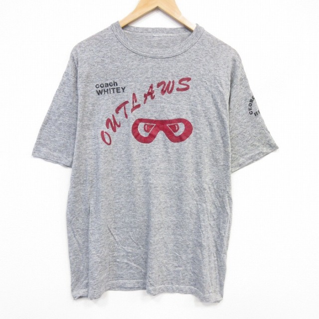 90s 半袖Tシャツ OUTLAWS 霜降りグレー メンズL相当 | 古着