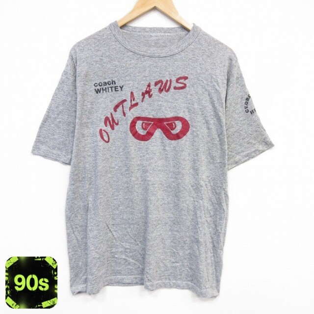 90s 半袖Tシャツ OUTLAWS 霜降りグレー メンズL相当 | 古着