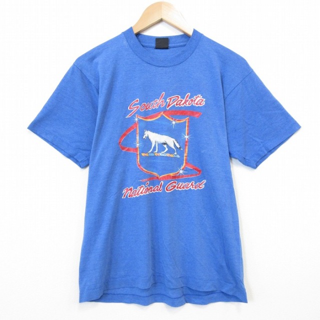 スクリーンスターズ 90s 半袖Tシャツ オオカミ ブルー メンズL相当 | 古着