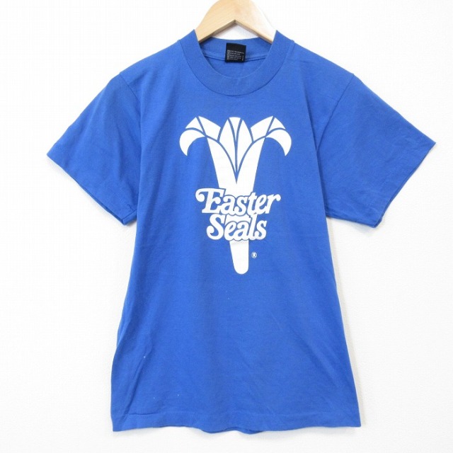 スクリーンスターズ 80s 半袖Tシャツ Easter ブルー メンズS相当 | 古着