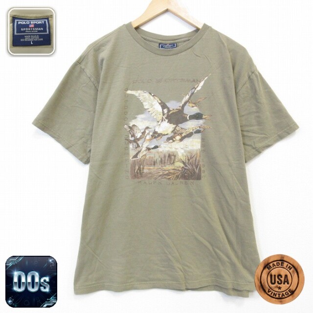 ラルフローレン 00s 半袖Tシャツ スポーツマン ベージュ メンズXL相当 | 古着