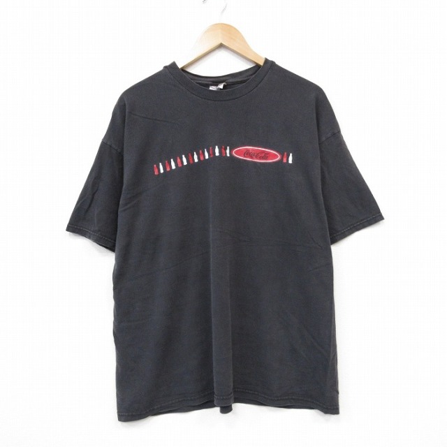 ヘインズ 00s 半袖Tシャツ コカコーラ ブラック メンズXL相当 | 古着