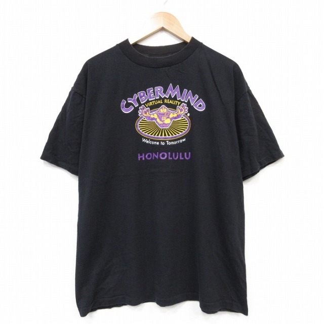 All Sport 90s 半袖Tシャツ ホノルル ブラック メンズXL相当 | 古着