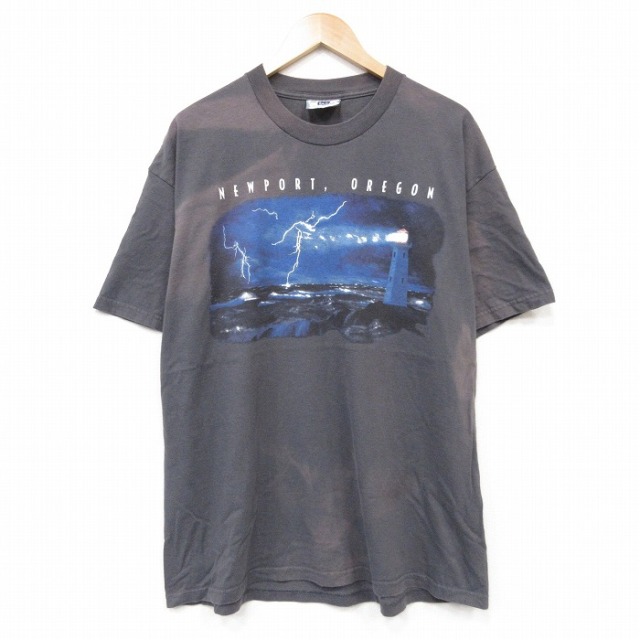 リー 90s 半袖Tシャツ ニューポート グレー メンズXL相当 | 古着