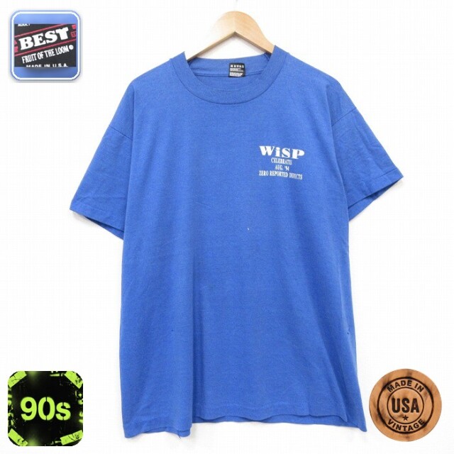 フルーツオブザルーム 90s 半袖Tシャツ WiSP ブルー メンズXL相当 | 古着