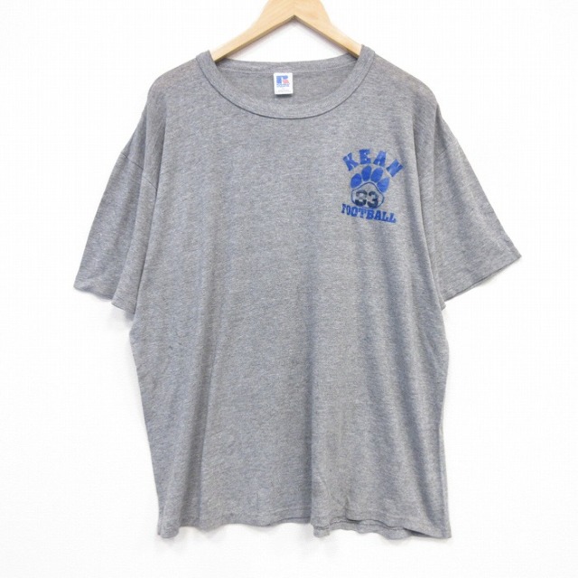 ラッセル 80s 半袖Tシャツ KEAN グレー XL | 古着 26aug28