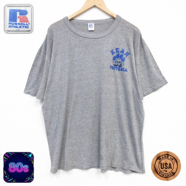 ラッセル 80s 半袖Tシャツ KEAN グレー XL | 古着 26aug28
