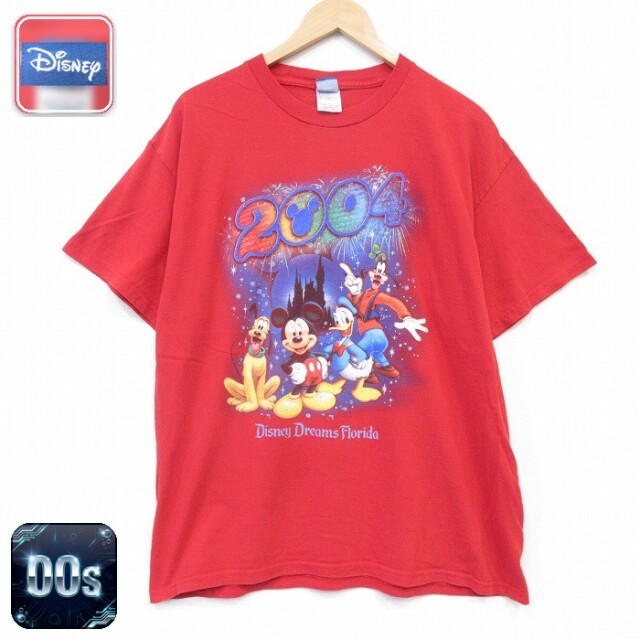 00s 半袖Tシャツ ディズニー レッド XL | 古着 26aug28