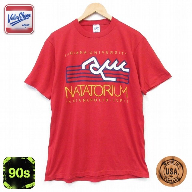 90s 半袖Tシャツ NATATORIUM レッド メンズL相当 | 古着