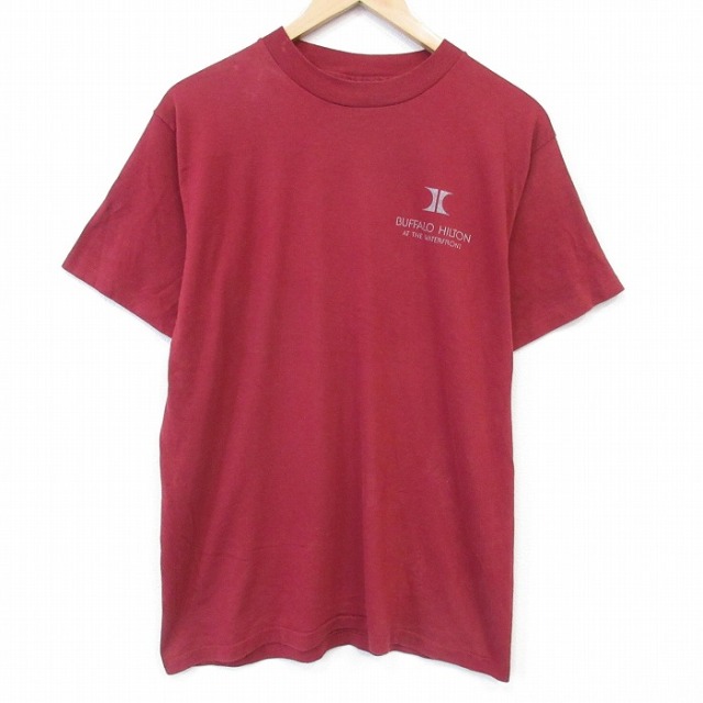 ヘインズ 80s 半袖Tシャツ バッファローヒルトン バーガンディ メンズL相当 | 古着