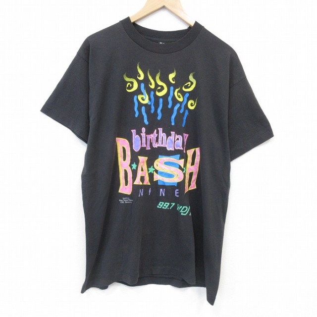 スクリーンスターズ 80s 半袖Tシャツ BASH ブラック メンズXL相当 | 古着