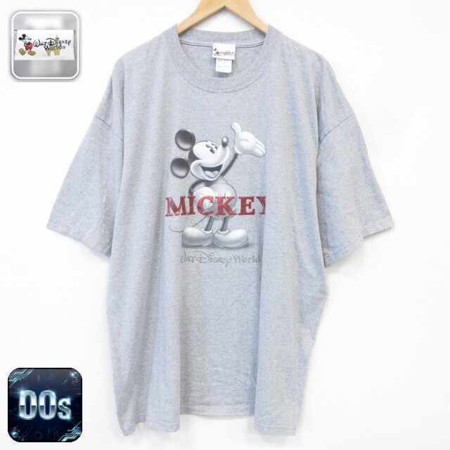 00s 半袖Tシャツ ディズニー ミッキー グレー メンズXL相当 | 古着