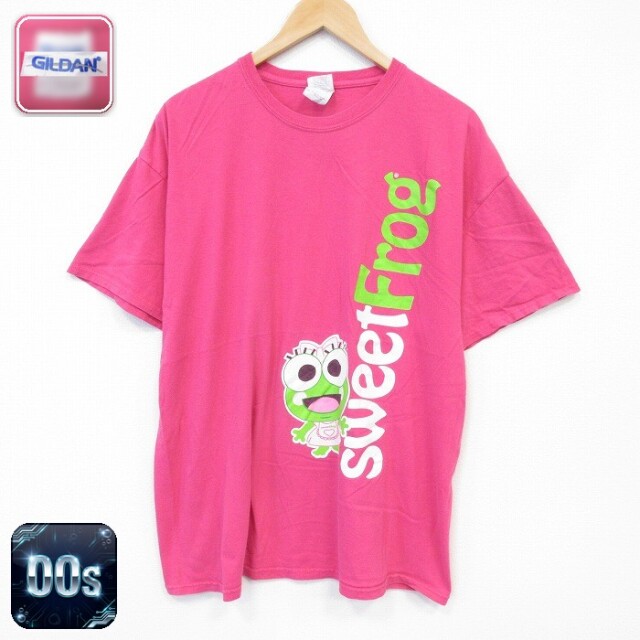 半袖Tシャツ カエル ピンク メンズXL相当 | 古着