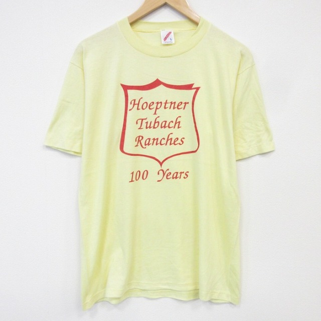 80s 半袖Tシャツ 100 Years イエロー メンズL相当 | 古着