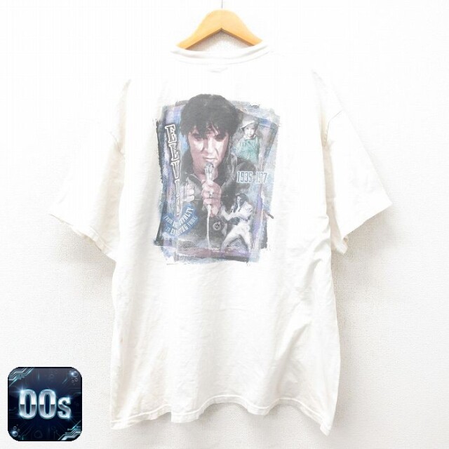 【50%OFF】00s 半袖Tシャツ エルビスプレスリー ホワイト XL | 古着