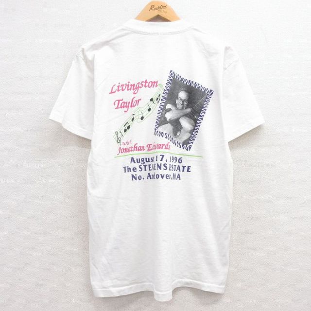 リヴィングストンテイラー 90s 半袖Tシャツ ロックバンド ホワイト M | 古着