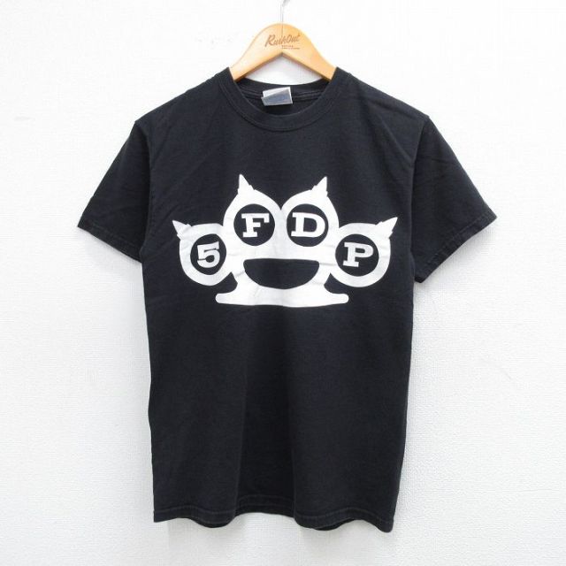 【50%OFF】ヘインズ 00s 半袖Tシャツ ファイブフィンガーデスパンチプリント ブラック S | 古着