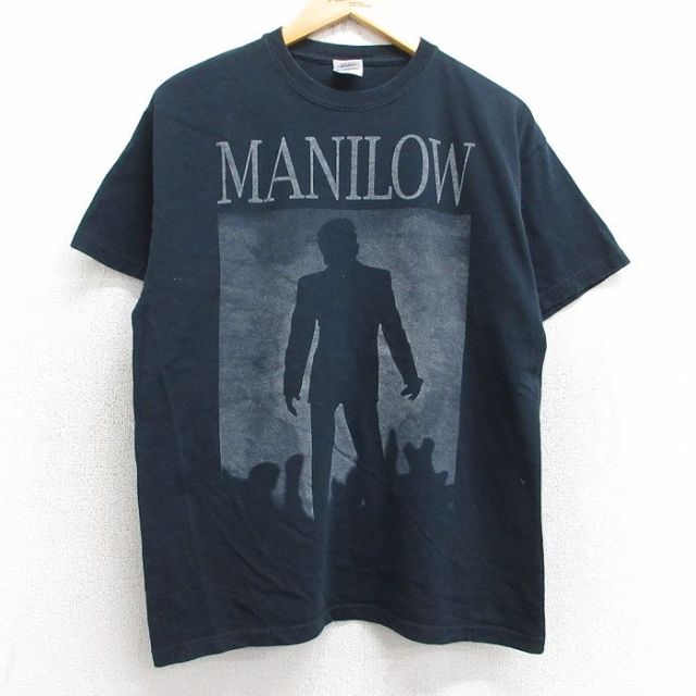 00s 半袖Tシャツ バリーマニロウプリント ブラック M | 古着