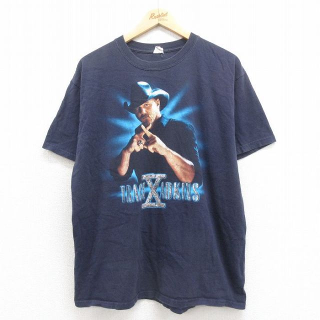 トレイスアドキンス 00s 半袖Tシャツ ロックバンド ネイビー XL | 古着