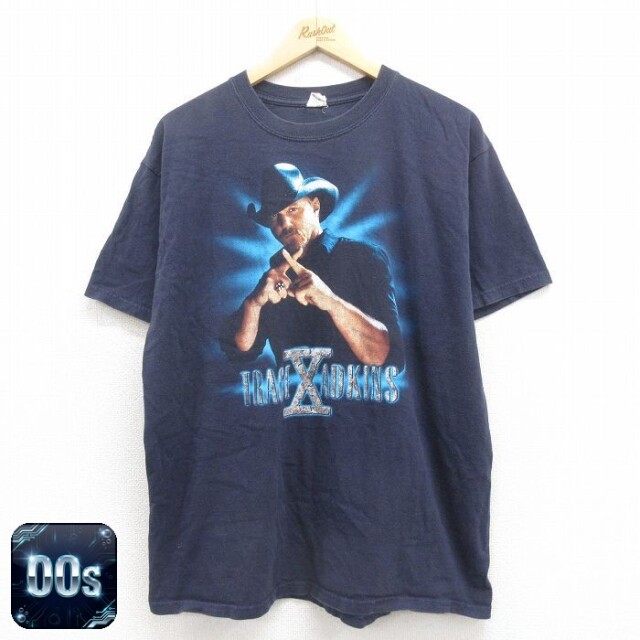 トレイスアドキンス 00s 半袖Tシャツ ロックバンド ネイビー XL | 古着