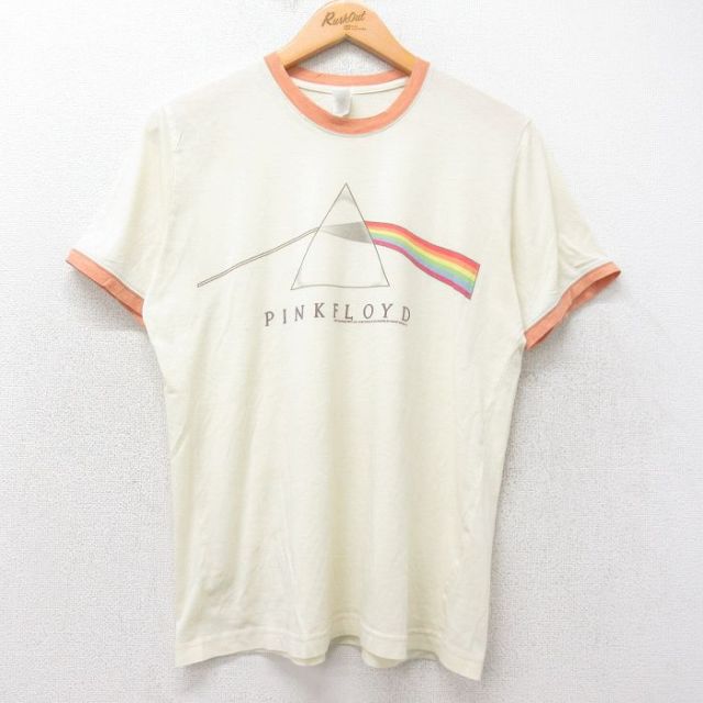 M★古着 半袖 ビンテージ ロック バンド Tシャツ メンズ 00年代 00s ピンクフロイド クルーネック 薄ベージュ他 カーキ リンガー 25aug20 中古