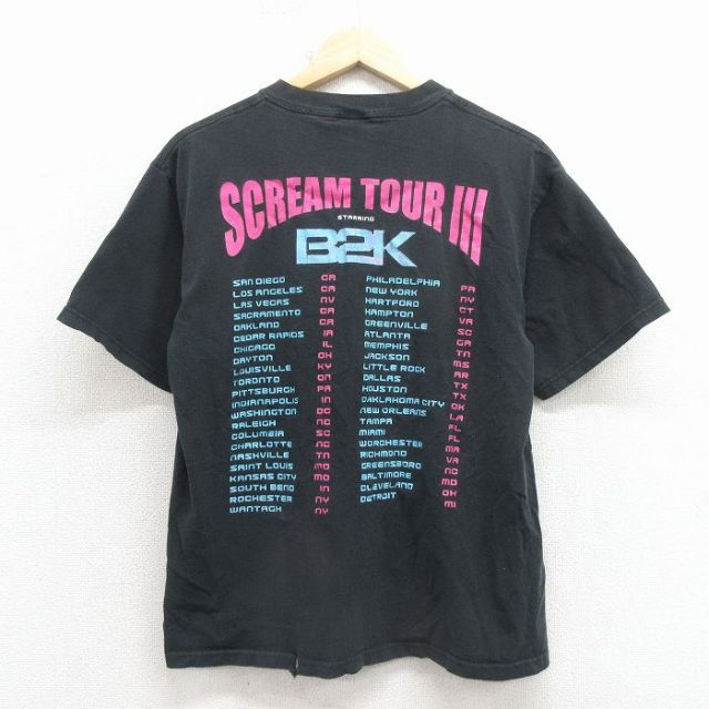 古着通販 L☆古着 半袖 ビンテージ ロック バンド Tシャツ メンズ 00
