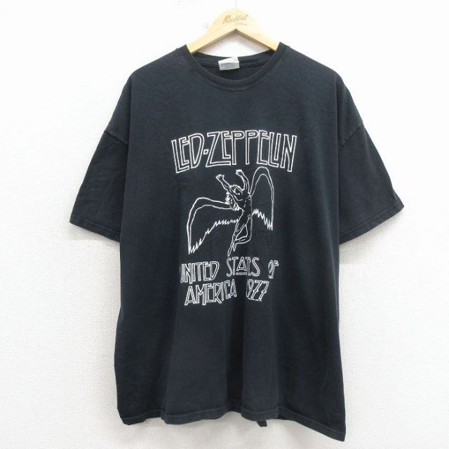 ヘインズ 00s 半袖Tシャツ レッドツェッペリン ブラック XL | 古着