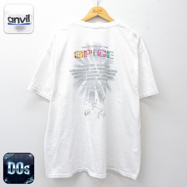 【20%OFF】00s 半袖Tシャツ スパイスガールズ ホワイト メンズXL相当 | 古着