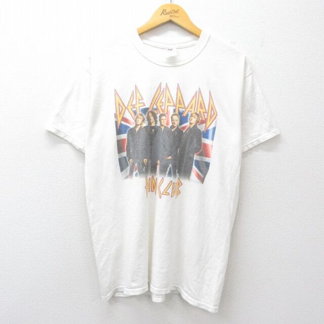 00s 半袖Tシャツ デフレパード ホワイト メンズL相当 | 古着