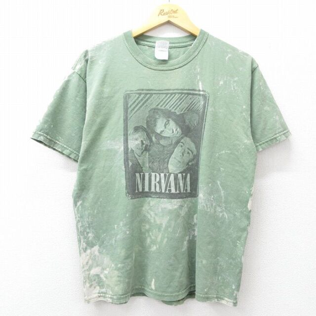 00s 半袖Tシャツ ニルバーナ グリーン L | 古着