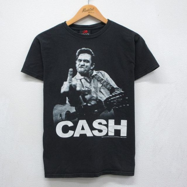 00s 半袖Tシャツ ジョニーキャッシュ ブラック メンズM相当 | 古着