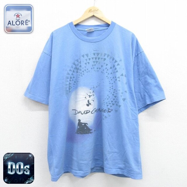 00s 半袖Tシャツ デヴィッドギルモア ライトブルー メンズXL相当 | 古着