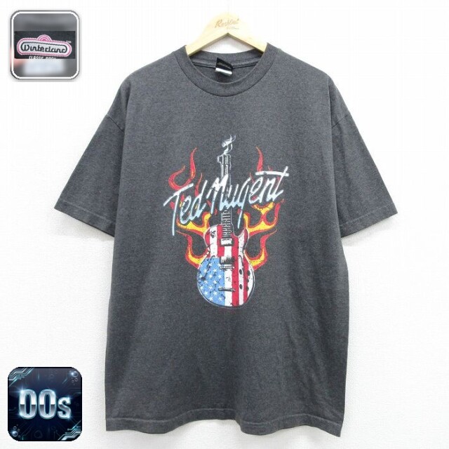 00s 半袖Tシャツ テッドニュージェント グレー メンズXL相当 | 古着