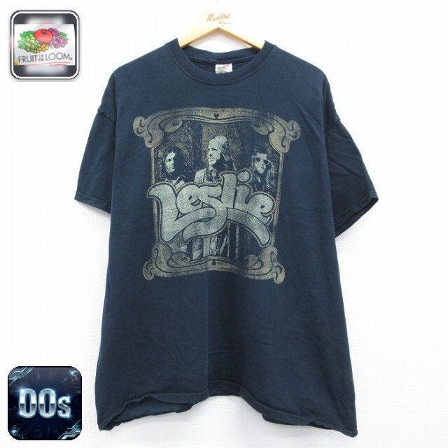フルーツオブザルーム 00s 半袖Tシャツ Leslie ブラック メンズXL相当 | 古着