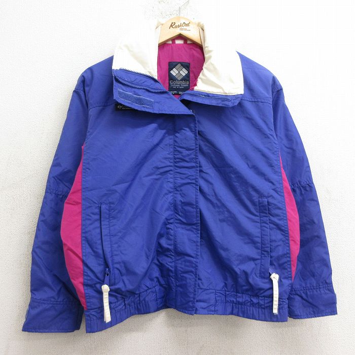 【50%OFF】古着 コロンビア COLUMBIA 長袖 ジャケット レディース 80年代 80s 大きいサイズ 紫他 パープル 24oct29 中古 アウター ジャンパー ブルゾン