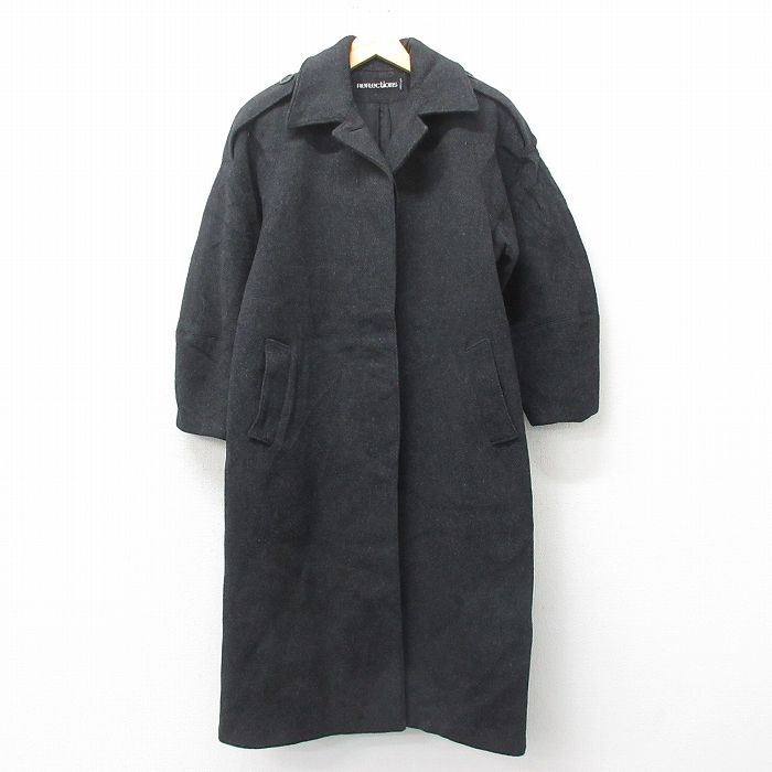 【50%OFF】古着 長袖 コート レディース 90年代 90s ロング丈 ラグラン USA製 黒 ブラック 【spe】 24nov27 中古 アウター