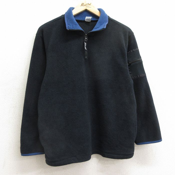 古着 オールドネイビー OLD NAVY 長袖 ハーフジップ フリース ジャケット レディース 黒他 ブラック 24dec09 中古 アウター ジャンパー ブルゾン