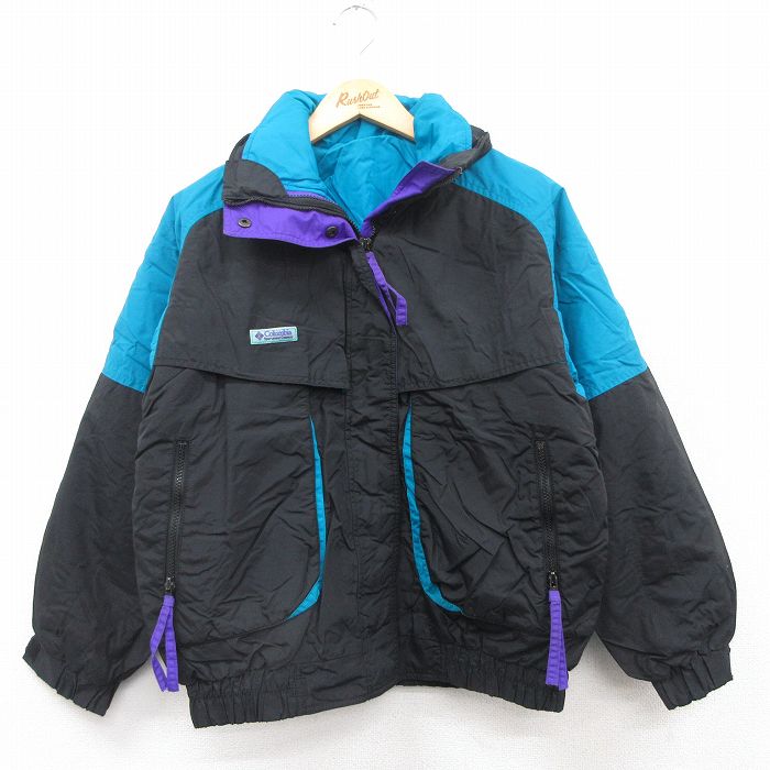 【50%OFF】古着 コロンビア COLUMBIA 長袖 ナイロン ジャケット レディース 90年代 90s 黒 ブラック 25jan11 中古 アウター ウインドブレーカー