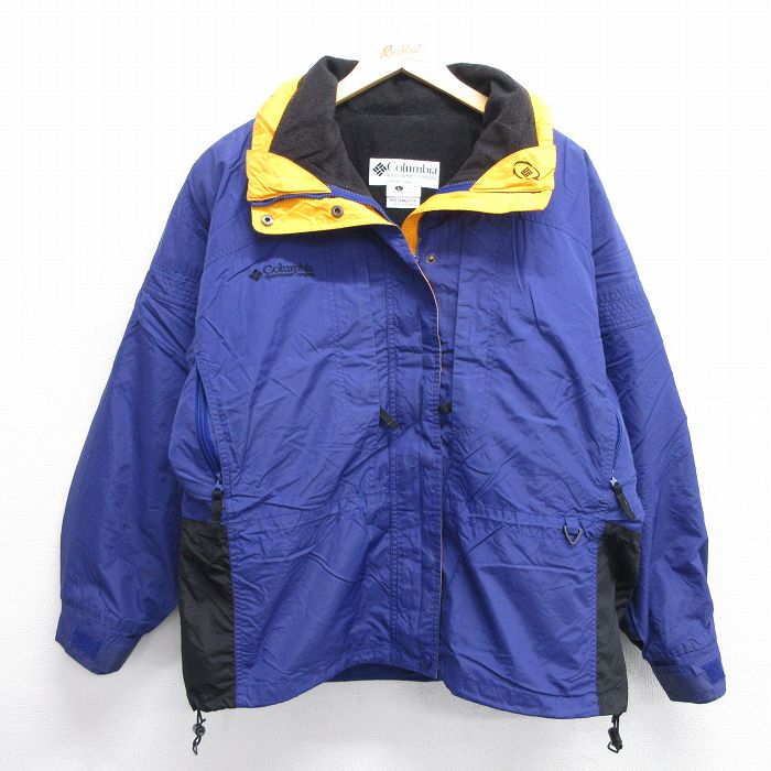 【50%OFF】古着 コロンビア COLUMBIA 長袖 ナイロン ジャケット レディース 00年代 00s Liberty Ridge 大きいサイズ 青他 ブルー 内側フリース 25jan29 中古 アウター ウインドブレーカー