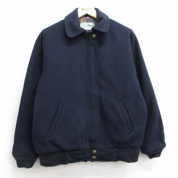 古着 エルエルビーン LLBEAN 長袖 ウール ジャケット レディース 80年代 80s 紺 ネイビー 25feb01 中古 アウター ジャンパー ブルゾン