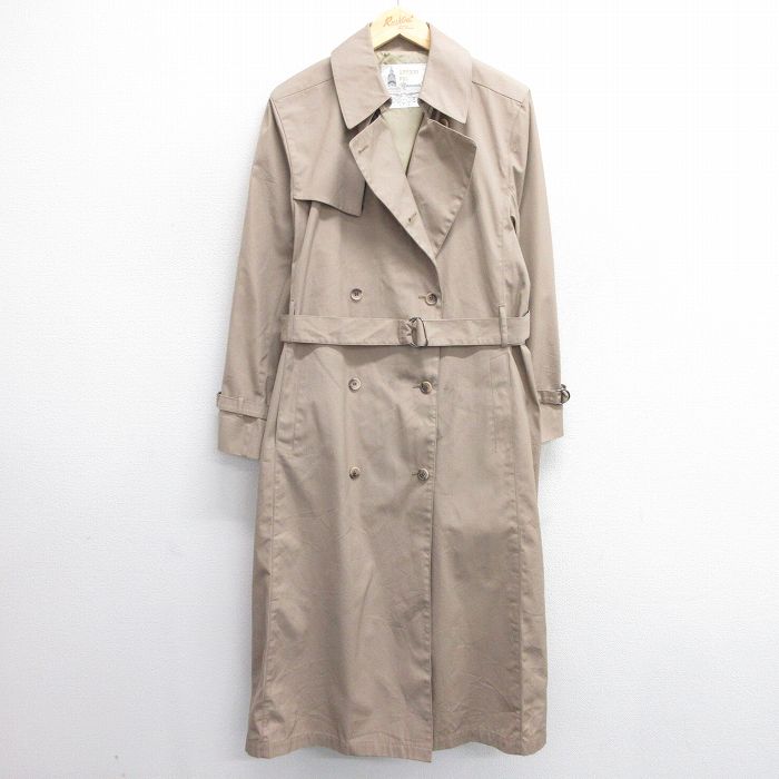 古着 ロンドンフォグ 長袖 トレンチ コート レディース 90年代 90s 大きいサイズ ロング丈 USA製 ベージュ カーキ 25feb17 中古 アウター