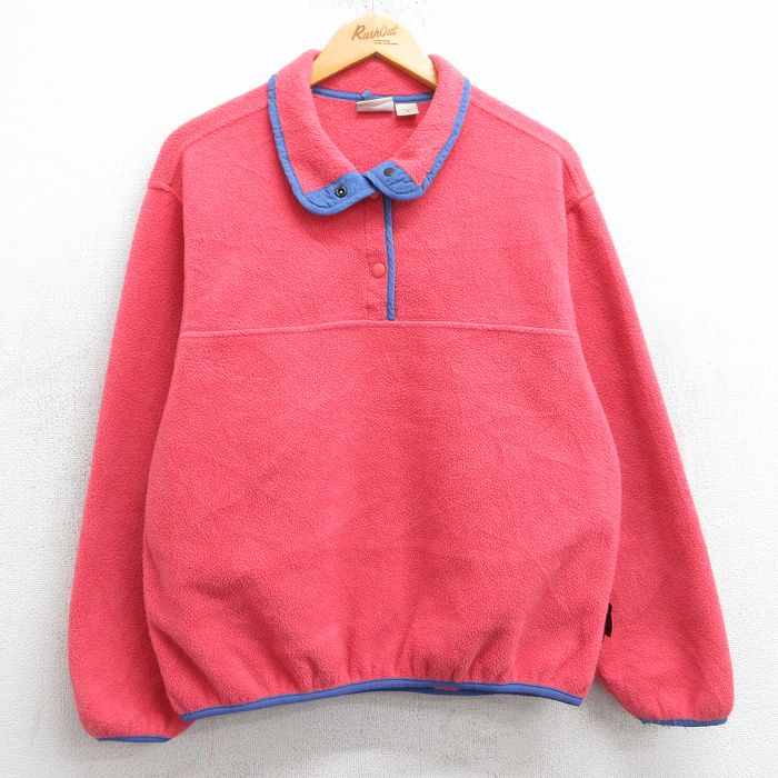 古着 ウールリッチ WOOLRICH 長袖 フリース ジャケット レディース 90年代 90s スナップT USA製 ピンク 25feb17 中古 アウター ジャンパー ブルゾン