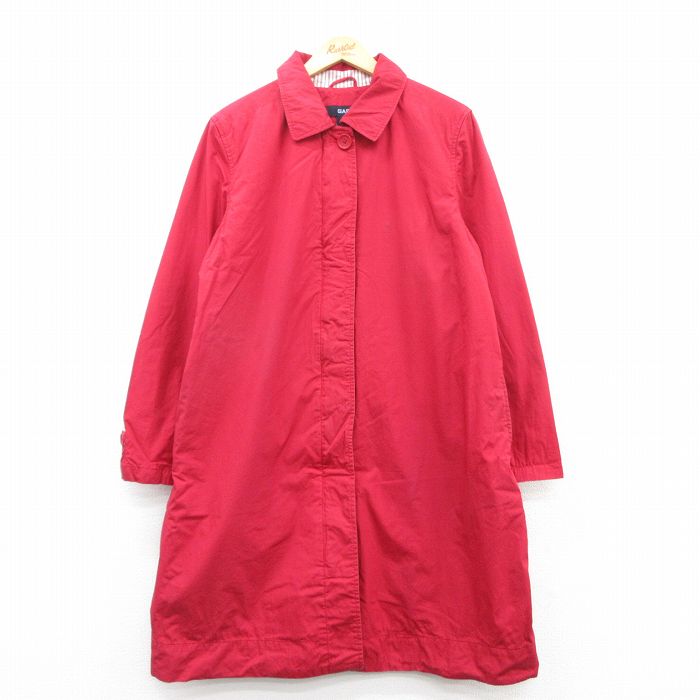 【20%OFF】古着 ギャップ GAP 長袖 コート レディース ロング丈 コットン 赤 レッド 25mar17 中古 アウター