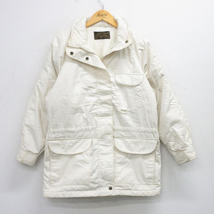 【50%OFF】古着 エディーバウアー 長袖 ダウン ジャケット レディース 90年代 90s ラグラン 白 ホワイト 【spe】 25oct06 中古 アウター ジャンパー ブルゾン